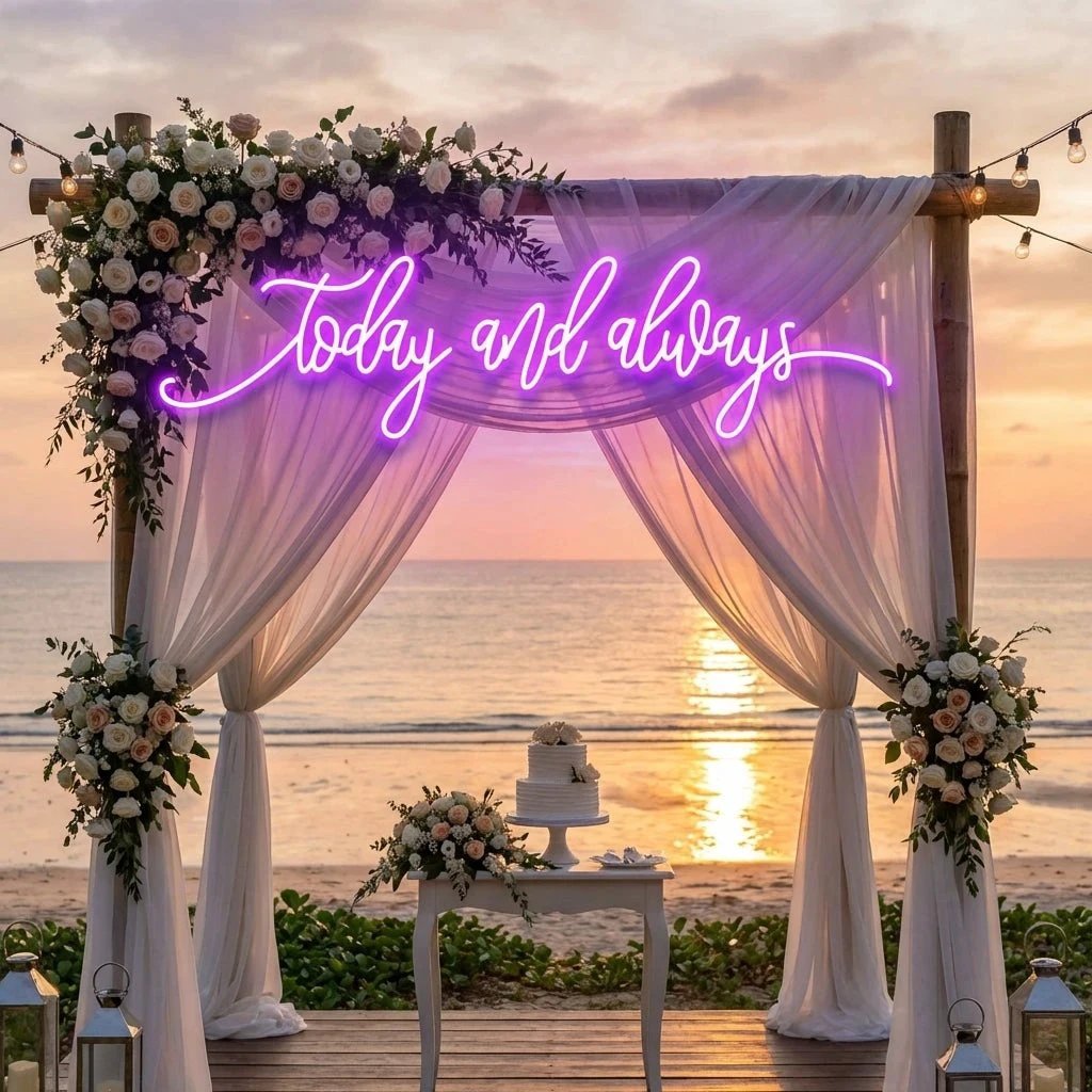 Today And Always Led Neon Sign Light