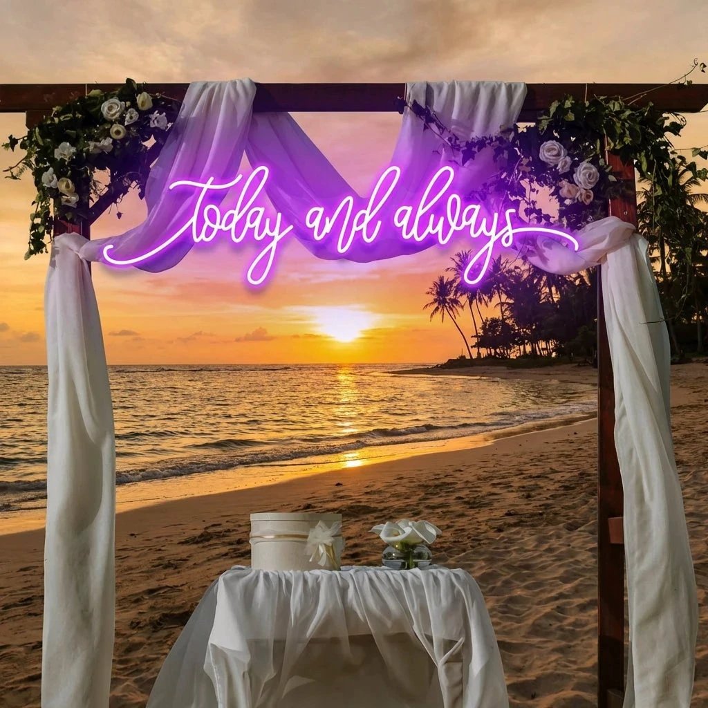 Today And Always Led Neon Sign Light
