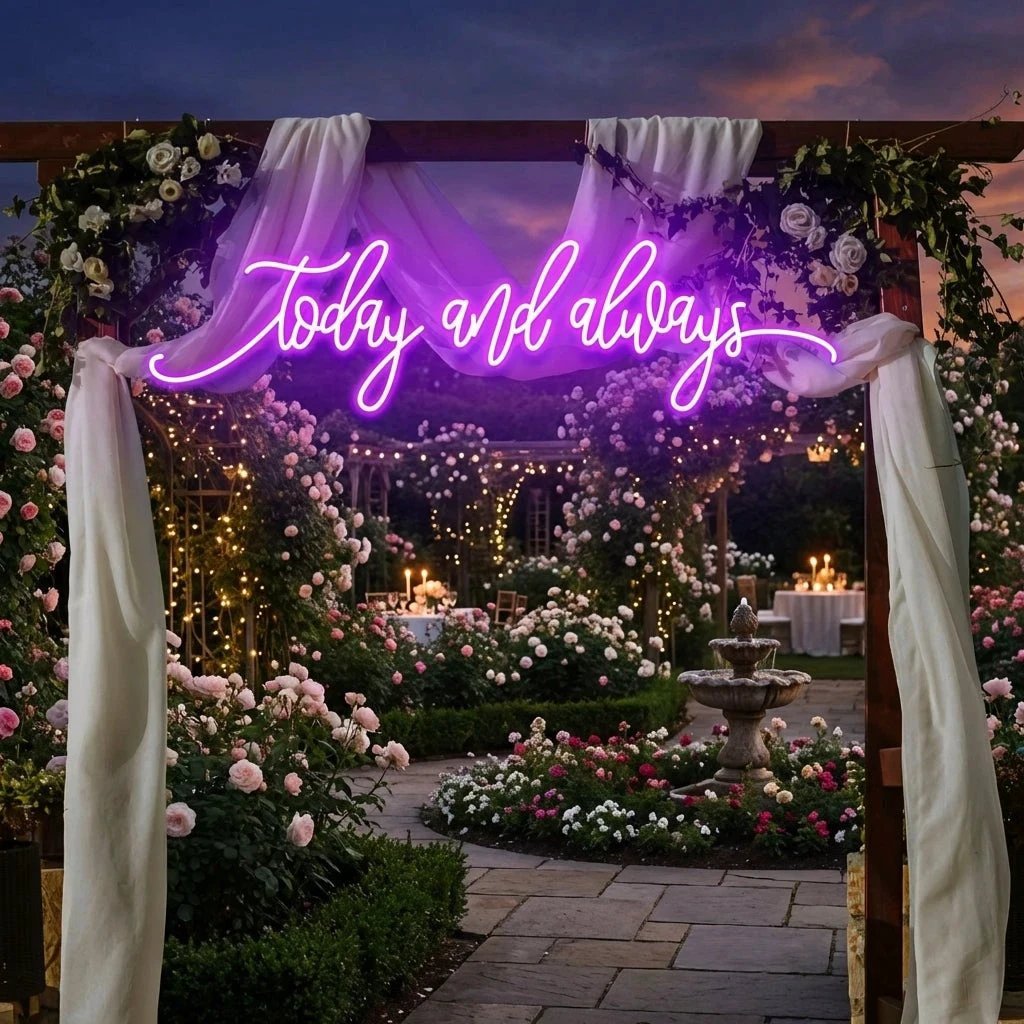 Today And Always Led Neon Sign Light