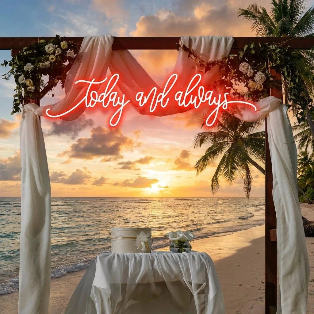 Today And Always Led Neon Sign Light