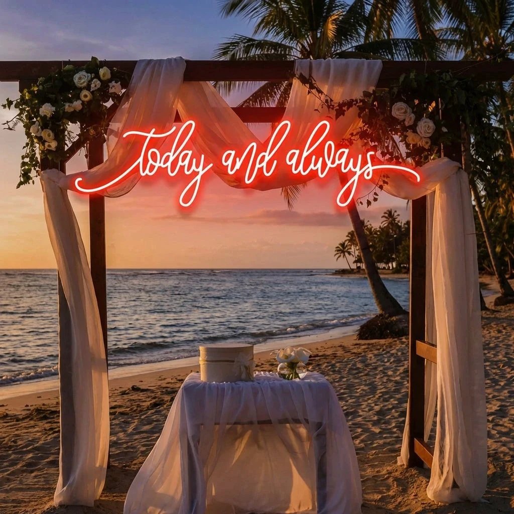 Today And Always Led Neon Sign Light