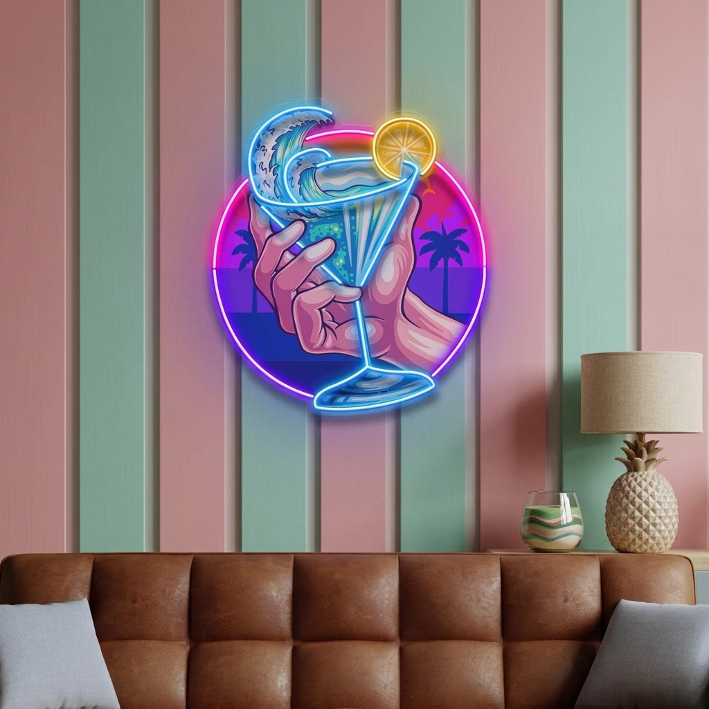 Tropical Mocktail LED Neon Sign Light Pop Art