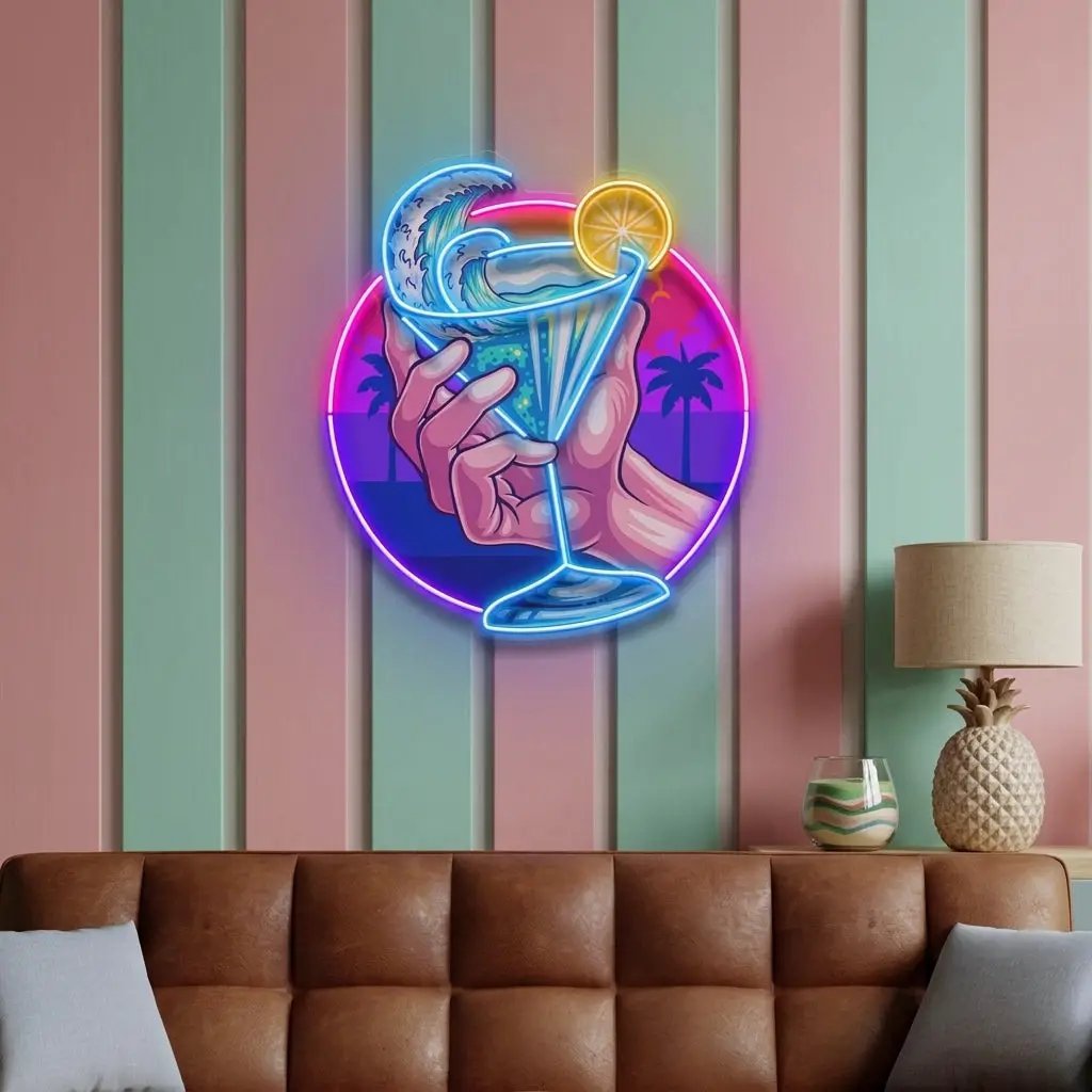 Tropical Mocktail LED Neon Sign Light Pop Art