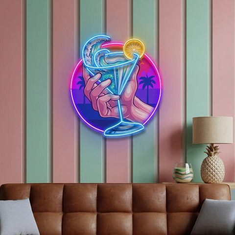 Tropical Mocktail LED Neon Sign Light Pop Art