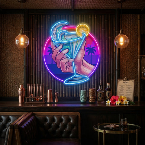 Tropical Mocktail LED Neon Sign Light Pop Art