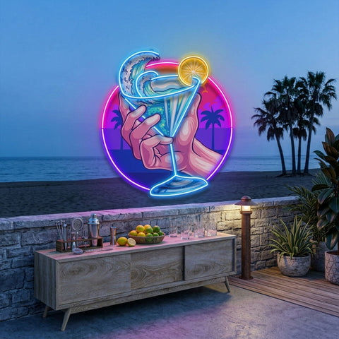 Tropical Mocktail LED Neon Sign Light Pop Art