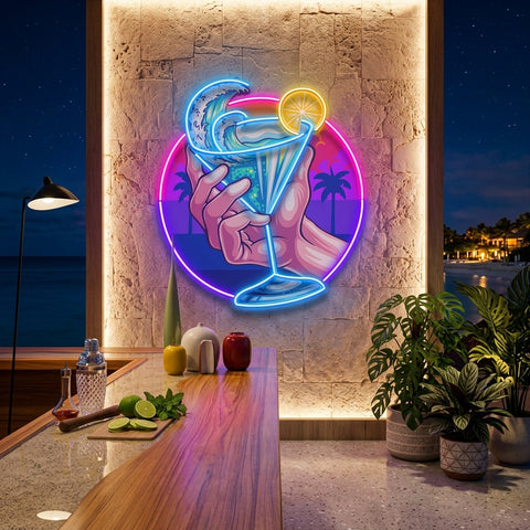 Tropical Mocktail LED Neon Sign Light Pop Art
