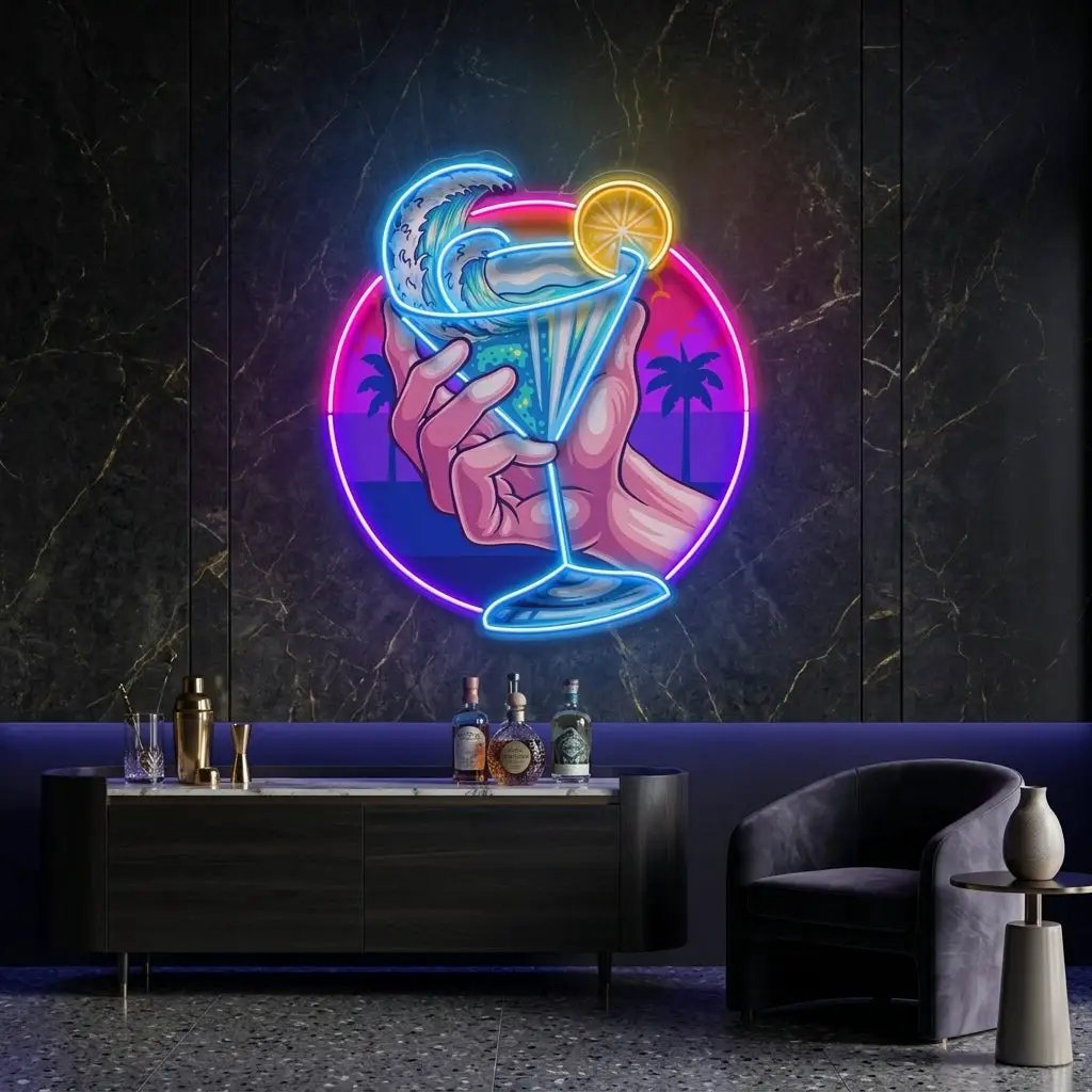 Tropical Mocktail LED Neon Sign Light Pop Art