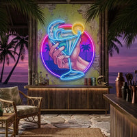 Tropical Mocktail LED Neon Sign Light Pop Art