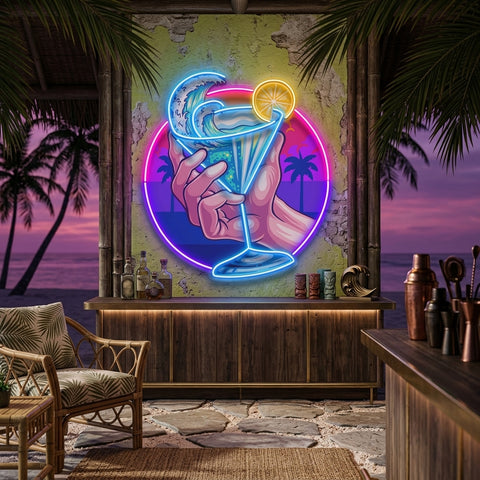 Tropical Mocktail LED Neon Sign Light Pop Art