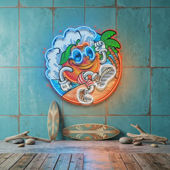 Tropical Sunrise Orange Cartoon LED Neon Sign Light Pop Art