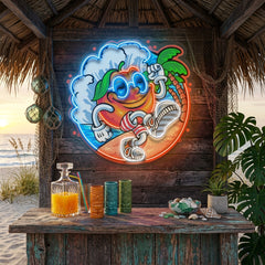 Tropical Sunrise Orange Cartoon LED Neon Sign Light Pop Art