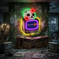 Television Skull Vibe LED Neon Sign Light Pop Art
