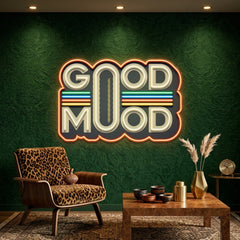 Retro Style GOOD MOOD LED Neon Sign Light Pop Art