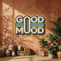 Retro Style GOOD MOOD LED Neon Sign Light Pop Art