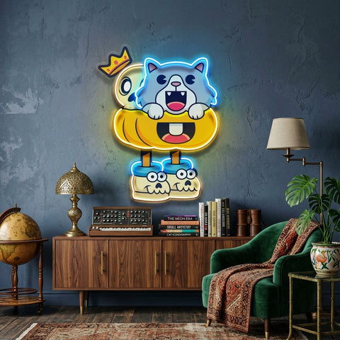 Tyrannosaurus Rex Head Fossil LED Neon Sign Light Pop Art