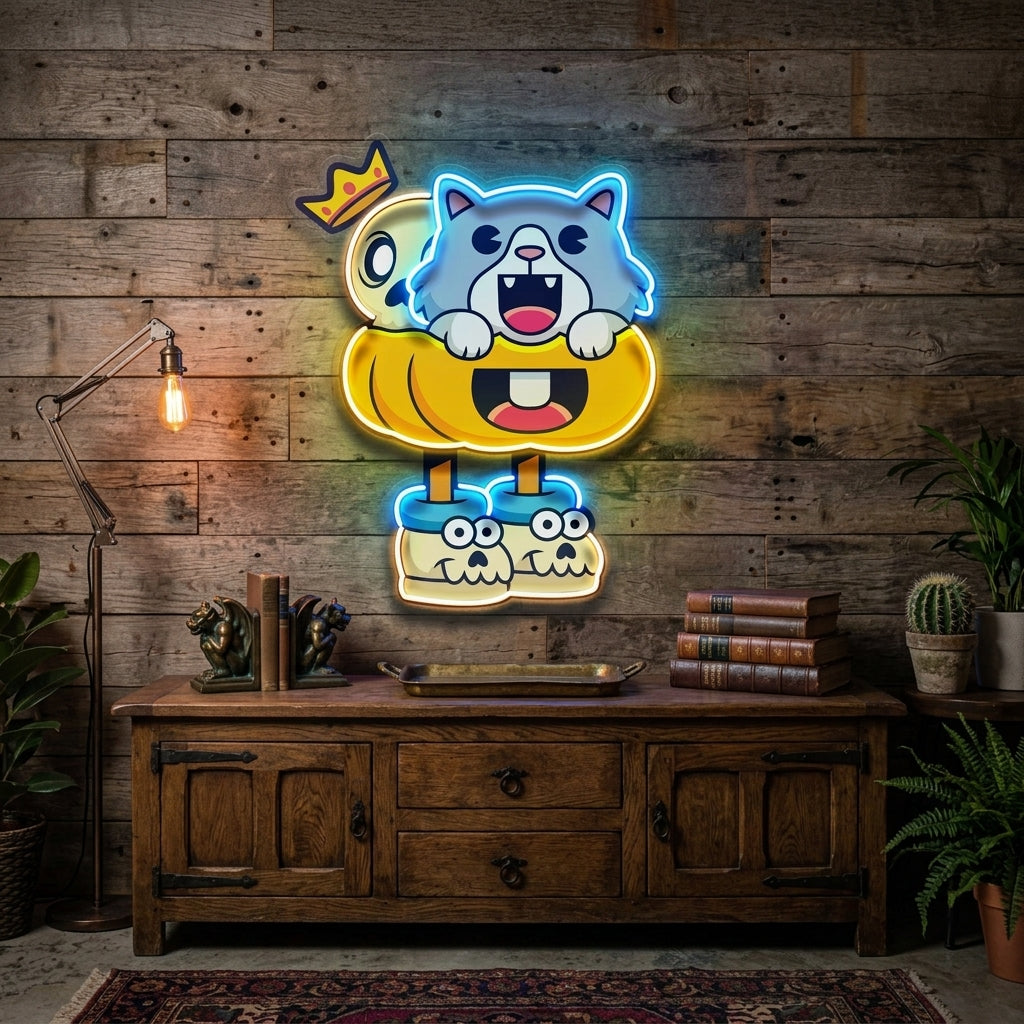 Tyrannosaurus Rex Head Fossil LED Neon Sign Light Pop Art