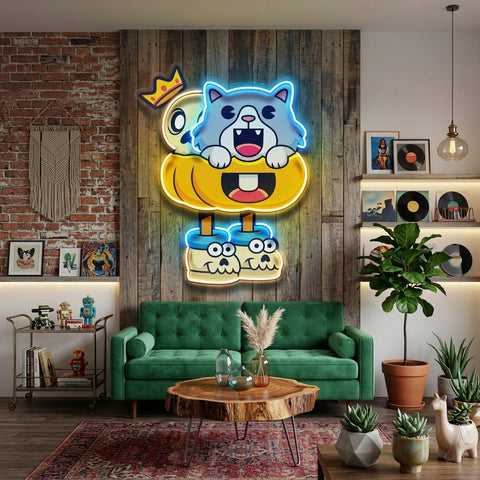 Tyrannosaurus Rex Head Fossil LED Neon Sign Light Pop Art