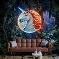 Unicorn with Moon LED Neon Sign Light Pop Art