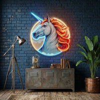 Unicorn with Moon LED Neon Sign Light Pop Art