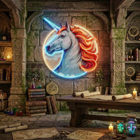 Unicorn with Moon LED Neon Sign Light Pop Art