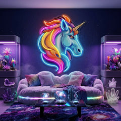 Unicorn Head LED Neon Sign Light Pop Art