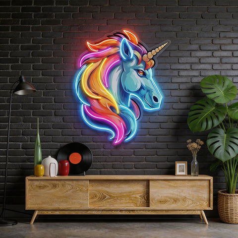 Unicorn Head LED Neon Sign Light Pop Art