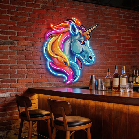 Unicorn Head LED Neon Sign Light Pop Art
