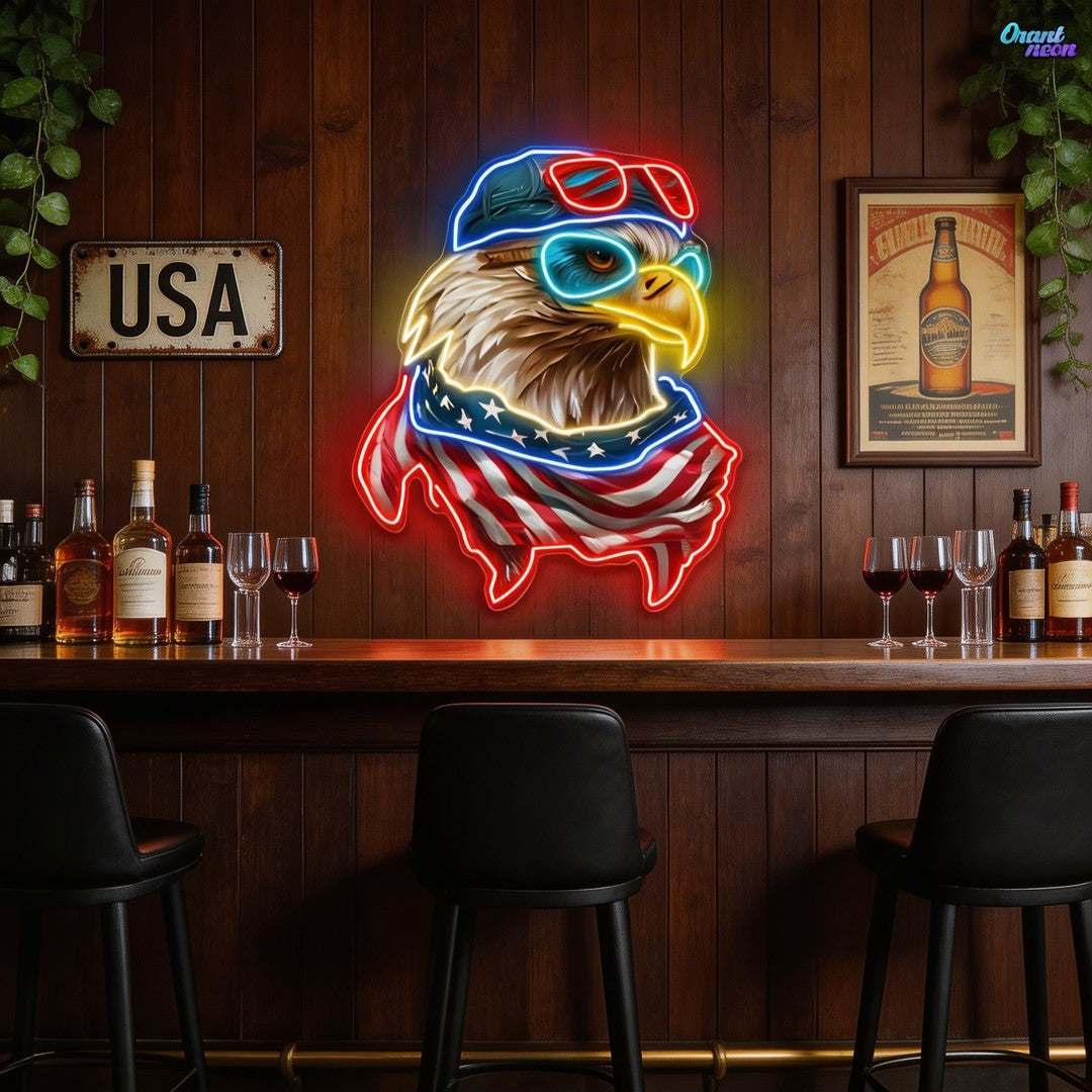 Veterans Day: Soaring with Pride Neon Sign Light Artwork