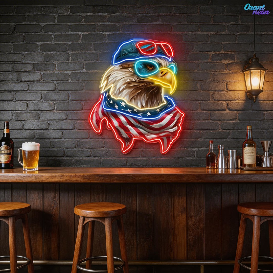Veterans Day: Soaring with Pride Neon Sign Light Artwork