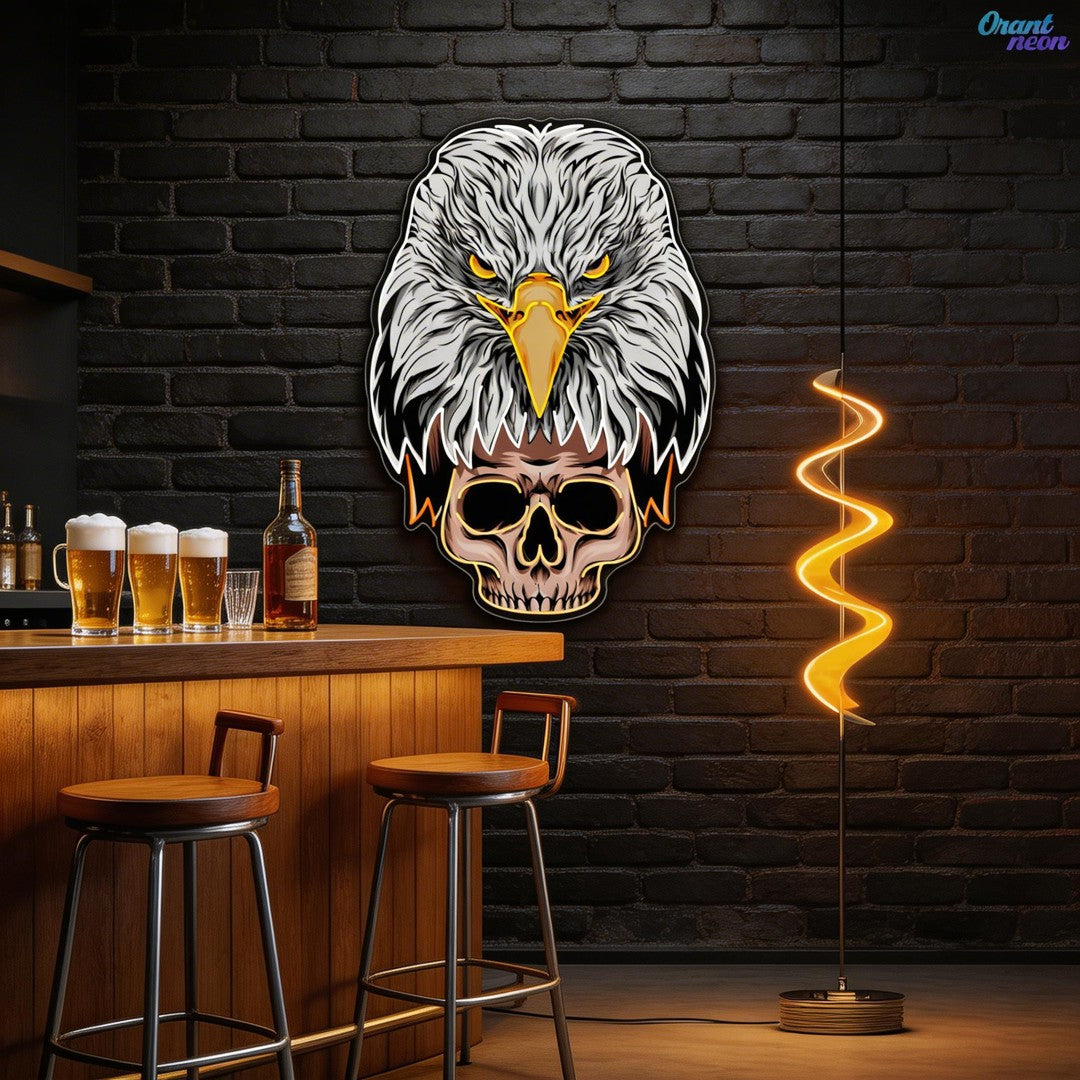Eagle’s Fury, Skull’s Legacy Neon Sign Light Artwork