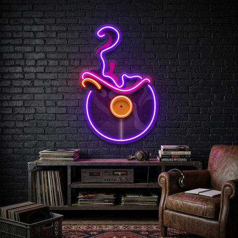 Vinyl Disc LED Neon Sign Light Pop Art
