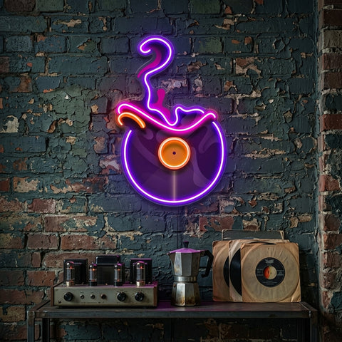 Vinyl Disc LED Neon Sign Light Pop Art