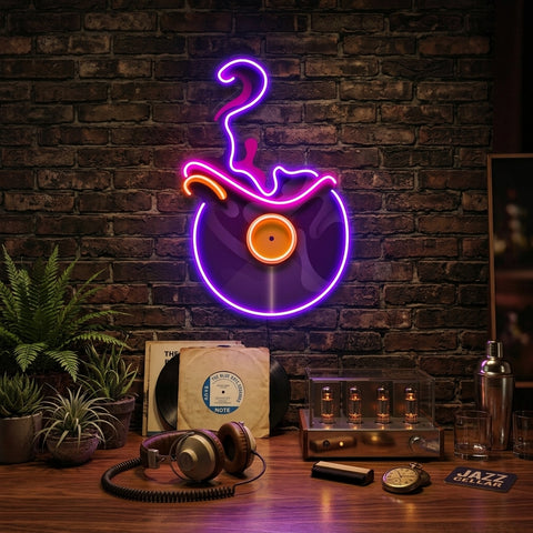 Vinyl Disc LED Neon Sign Light Pop Art