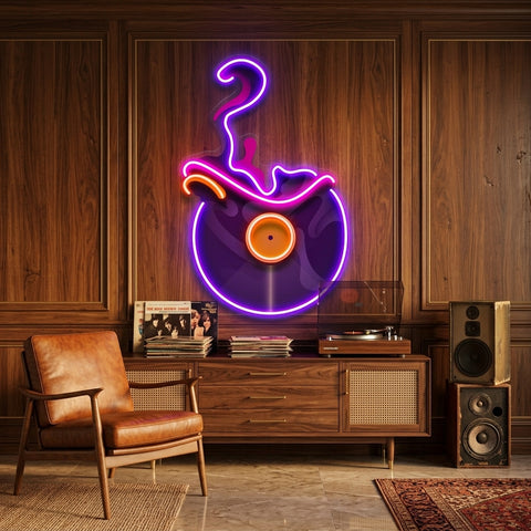 Vinyl Disc LED Neon Sign Light Pop Art