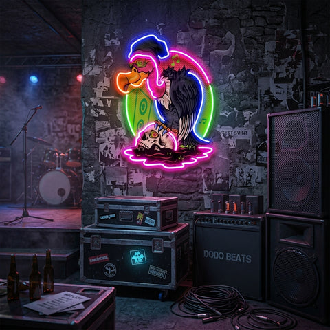 Vulture Skull LED Neon Sign Light Pop Art