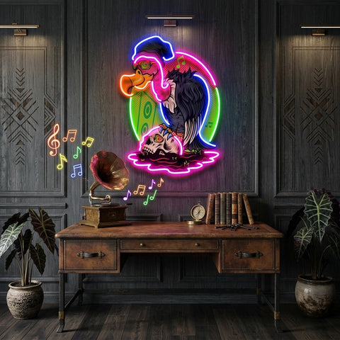 Vulture Skull LED Neon Sign Light Pop Art