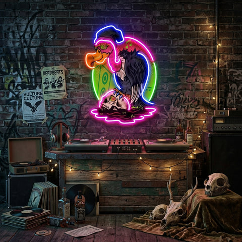 Vulture Skull LED Neon Sign Light Pop Art