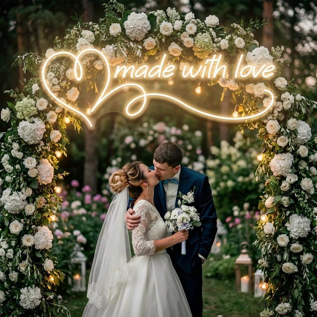Made With Love Wedding Led Neon Sign Light