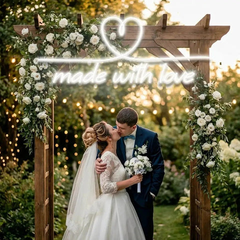Made With Love 2 Wedding Led Neon Sign Light