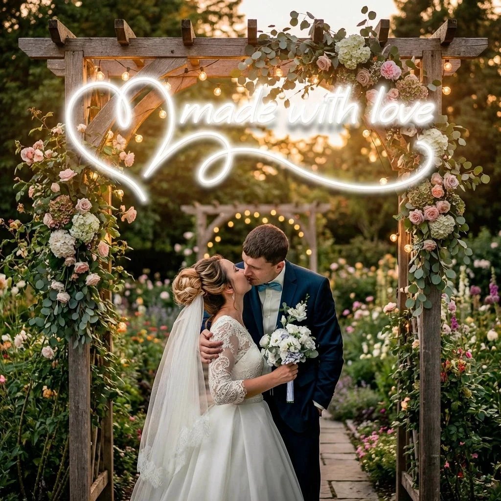 Made With Love Wedding Led Neon Sign Light