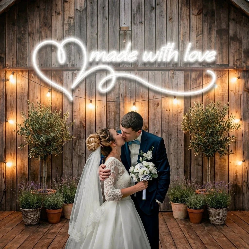 Made With Love Wedding Led Neon Sign Light
