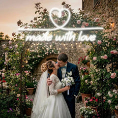 Made With Love 2 Wedding Led Neon Sign Light