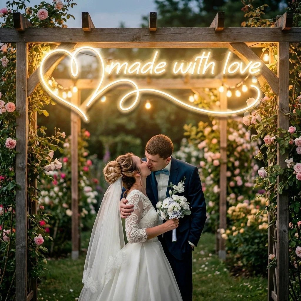 Made With Love Wedding Led Neon Sign Light