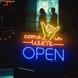 Come in We're Open Sign Bar Led Light Sign