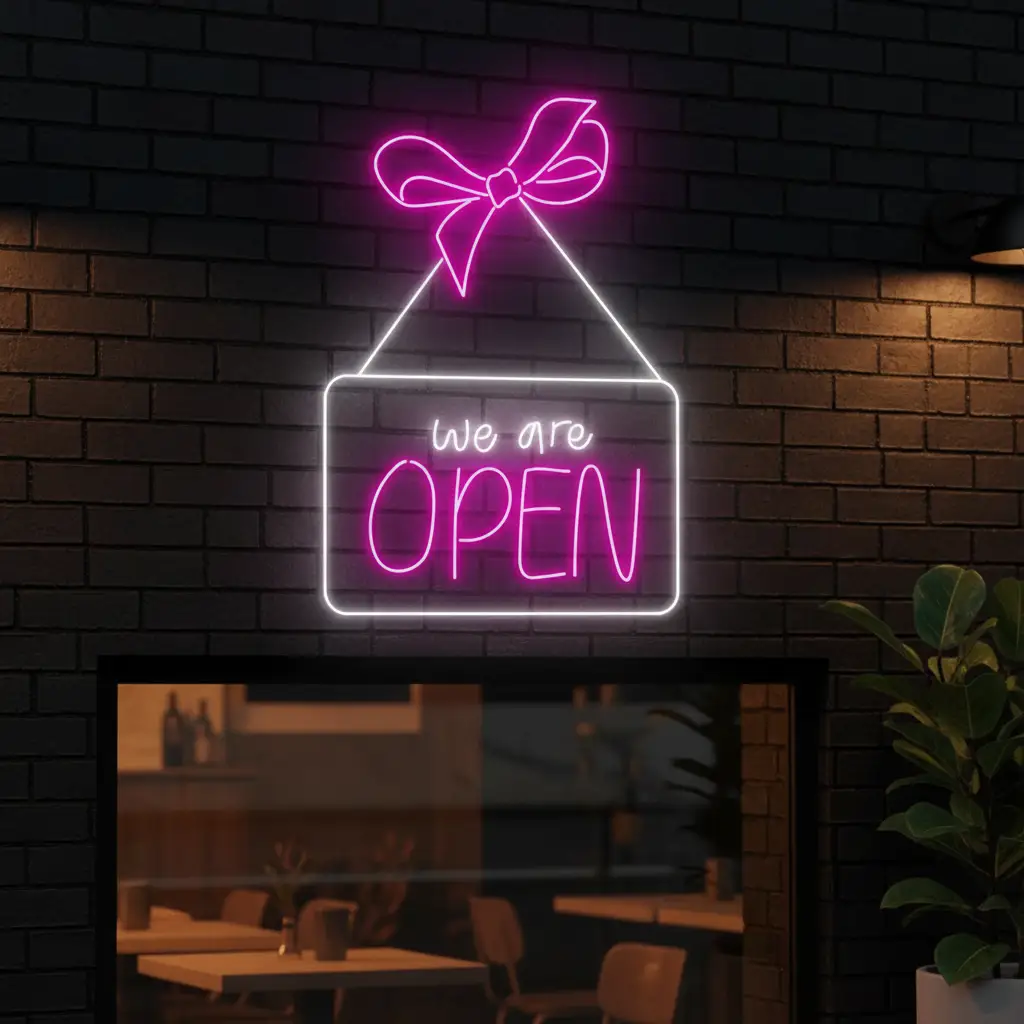 We Are Open Neon Sign Business Led Sign
