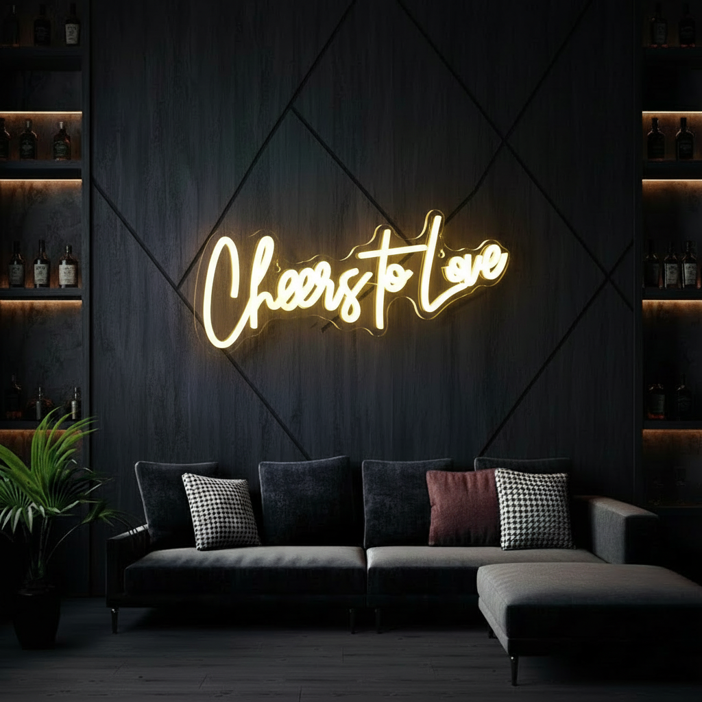 Cheers to Love Neon Sign - VN03 - Customneonstudio