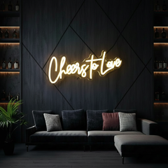 Cheers to Love Neon Sign