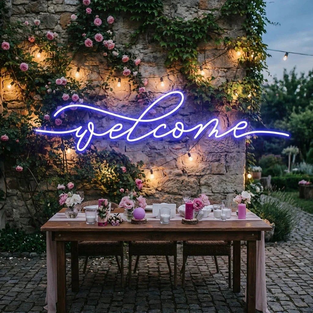 Welcome Led Neon Sign Light