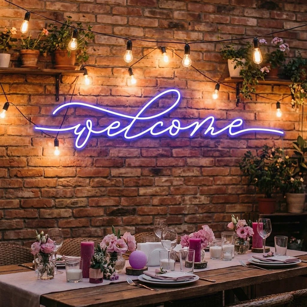 Welcome Led Neon Sign Light